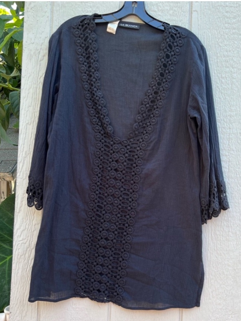 La Blanca 100% cotton shift sheath dress cover up bikini beach resort